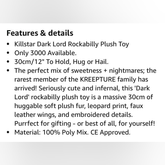 KILLSTAR DARK LORD ROCKABILLY KREEPTURE - Picture 6 of 6